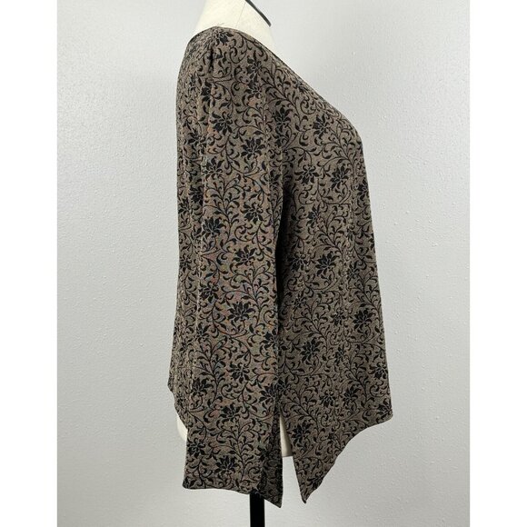 Rabbit Designs Floral 2-Piece Dress Set Size 20W VTG USA Sleeveless Long Sleeve - Picture 14 of 16